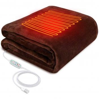 Chal de calor eléctrico lavable con 3 niveles de calor y función de apagado automático