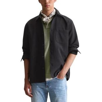 Regular Fit Hemdjacke von Marc O'Polo in Schwarz, Größe S