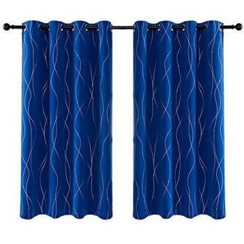 Anjee Wave Line Blackout Curtains for Bedroom & Living Room