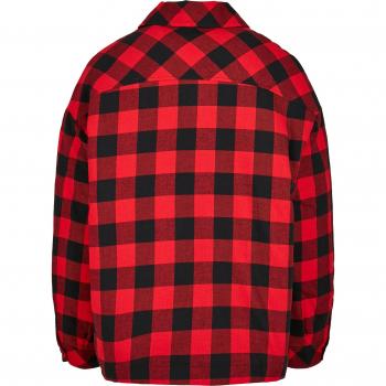 Urban Classics Damen Flanell Padded Overshirt schwarz/rot