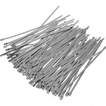 100 Uds. cinta de acero inoxidable para escape 7,9 pulgadas con bridas