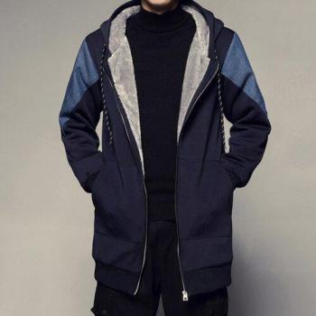 Men's Thick Warm Hooded Denim Jacket