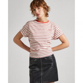 Pepe Jeans T‑shirt Hagar Colorido Vermelho e Branco F
