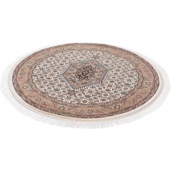 Theko Bidjar 100‑cm Hand‑Made Brown & Grey Round Carpet