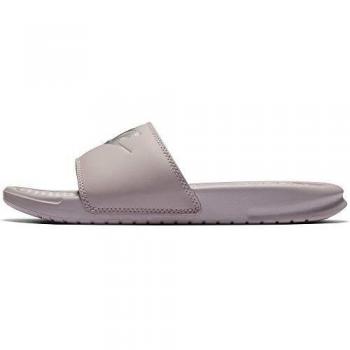 Nike WMNS Benassi JDI Chaussures de Loisirs Femme, Multicolore (Particle Rose/Metallic Silver 614), 42 EU