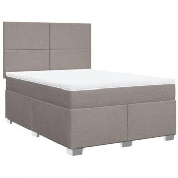 Taupe Boxspringbett 140x200 cm mit Matratze