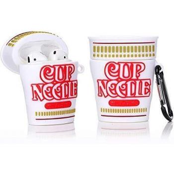 Derhom Airpods Silicone Case Funny Cute Cover Compatible for Apple Airpods 1&2[Dessert Food Series][Best Gift for Girls Boys or Couples] (Ice Cream Cone)