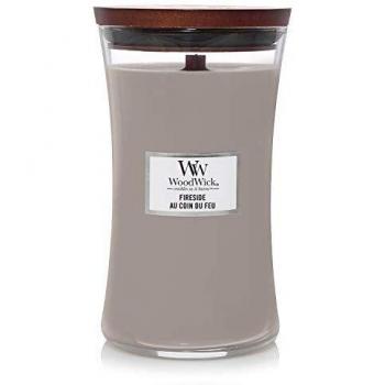 Woodwick Fireside Large Hourglass Candle Grey