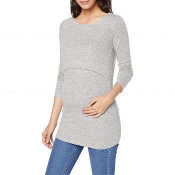Noppies Damen Still-Shirt Lane Grau Melange
