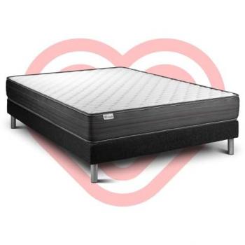 Ensemble Matelas Sommiers VITALPOWER Noir 140x200 cm