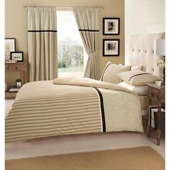 Gaveno Cavailia Valeria Luxurious Bed Set, Duvet Cover and Pillow Case, Polyester-Cotton, Natural, Double