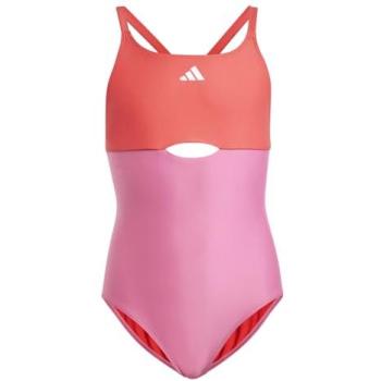 Dynamic Reef Swim Top – Semi‑Lucid Red & Pulse Magenta for Girls 5‑6