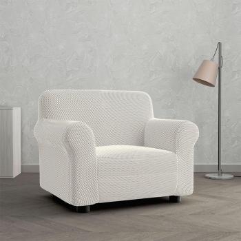 Protection pour canapé 2 places, crème, tissu extensible