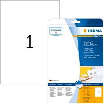 HERMA Korrektur /Abdeck Etiketten SPECIAL, 210 x 297 mm