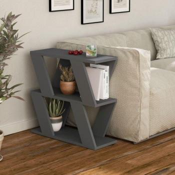 Tavolo da Soggiorno Laterale 57x60x22 cm (MDF) – Antracite Lazena