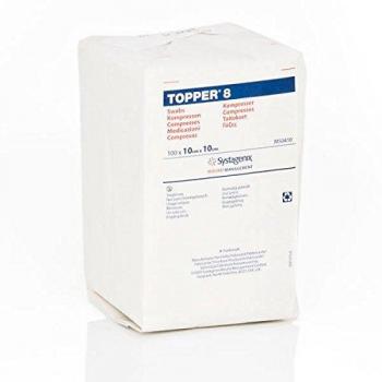 8‑ply Gauze Swab Topper Set – 10 x 10 cm, 100 Count