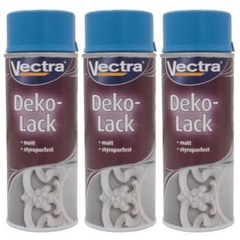 Volltonfarbe Lichtblau 3x Vectra® Lackspray 400ml