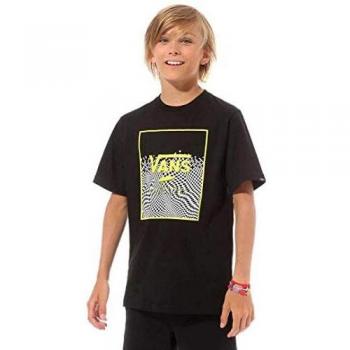 T-shirt Vans Print Box pour enfant avec logo à carreaux blanc, noir