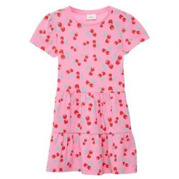 Mädchen Kleid mit Puffärmeln und Stufen