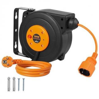 Vevor Hochleistungs‑Einziehkabeltrommel 9 m, 1000 W, inkl. 1 m Zuleitung