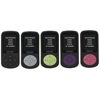 Disque Portable Denver MP3/MP4 4 GB, Casque inclus – Jusqu’à 128 GB – Voice Recorder – Noir