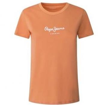 Camiseta Pepe Jeans Wendy naranja pastel blanco mujer