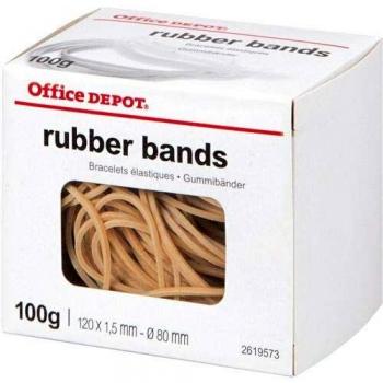 Office Depot Standard Office Band Set Ø80 mm, 1.5 mm Thick, 100 g
