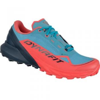 Dynafit Ultra 50 Waterproof Trail Sneakers – Brittany Blue/Hot Coral, UK 8.5 Women's Size