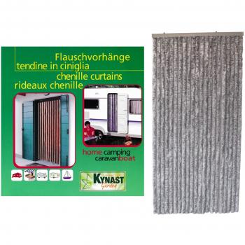 Chenille Vorhang 90 x 200 cm grau