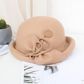 Sombrero de lana de lujo estilo pastillero
