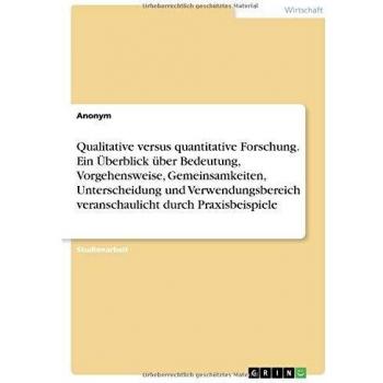 Qualitative versus quantitative Forschung. Ein Überblick über Bedeutung, Vorgehensweise, Gemeinsamkeiten, Unterscheidung und Verwendungsbereich veranschaulicht durch Praxisbeispiele