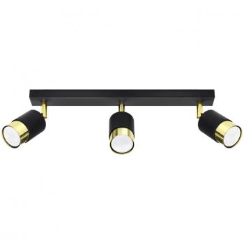 Nero 3 Ceiling Lamp, Black/Gold