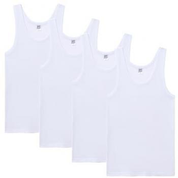 Abanderado: 4 Unidades de Camiseta Interior Blanca con Tirantes