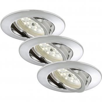 3 Faretti LED incasso 5W orientabili luce calda da interno