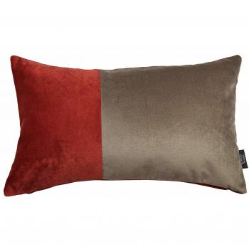 Two Tone Scatter Cushions Rust Orange & Mocha Brown