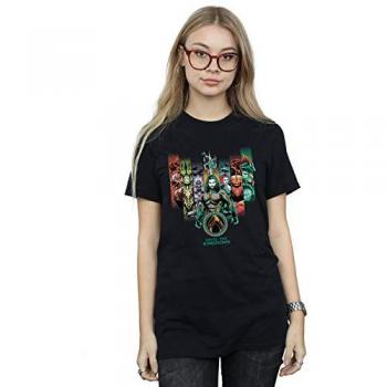 Aquaman Unite The Kingdoms Boyfriend Shirt – Black, Women’s 3XL