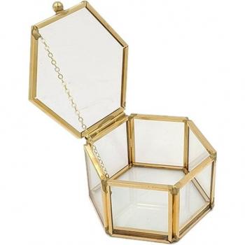 Cajón Elegante para anillos de boda, cristal claro