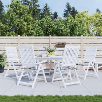 Almofadões Xadrez Cinza para Cadeiras de Jardim 6 Unidades vidaXL