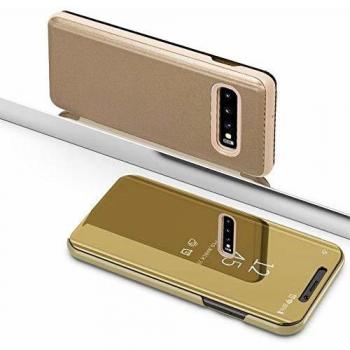 Capa Dourada com Visor para Galaxy S10 G973