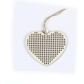 Coeur en Bois à Suspendre 9cm