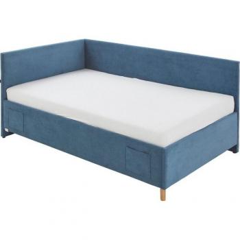 Polsterbett COOL II in Blau mit Bettkasten