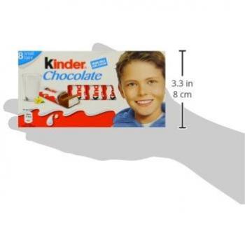 Kinder Chocolate Mini Bars, Chocolate Easter Treat, Creamy Milk Chocolate with Milky Filling, Pack of 8 x 10