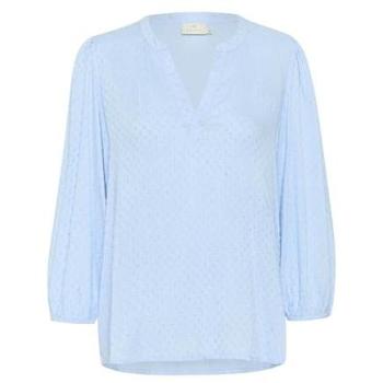 Blue KAANNIKA V-Neck Shirt, 3/4 Sleeve, Size 16 (Kaffe)
