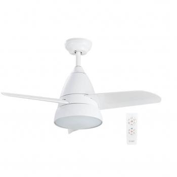 Ventilador de techo GSC Evolution 36, luz CCT variable, 3 aspas, mando a distancia – blanco