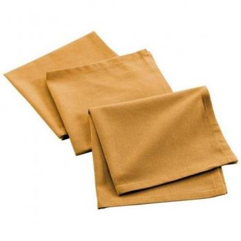 Cotone Riciclato Mistral Senape: 3 Tovaglioli 40x40 cm – Douceur D'Intérieur