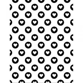Matrice d'embossage motifs de cœurs 10x15 cm