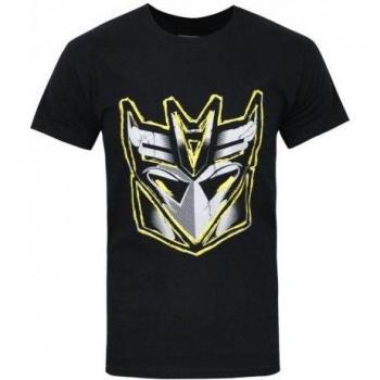 T-shirt Transformers homme logo Decepticon métallique (Noir)