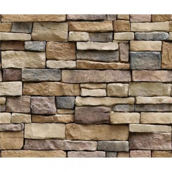 3D Stone Brick PVC Waterproof Self-Adhesive Removable Wall Sticker