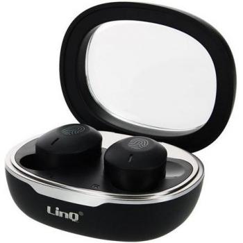 Écouteurs sans fil LinQ noir avec étui de chargement
