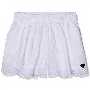 Pepe Jeans Short Fille Evelyn, Blanc, 15-16 Ans